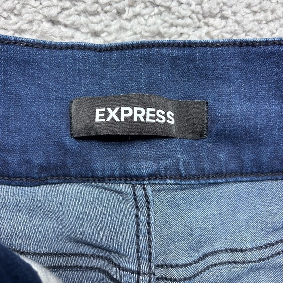 Express Jeans Womens 0 Super High Rise Sailor Buttons Perfect Curves Stretch - Picture 4 of 6